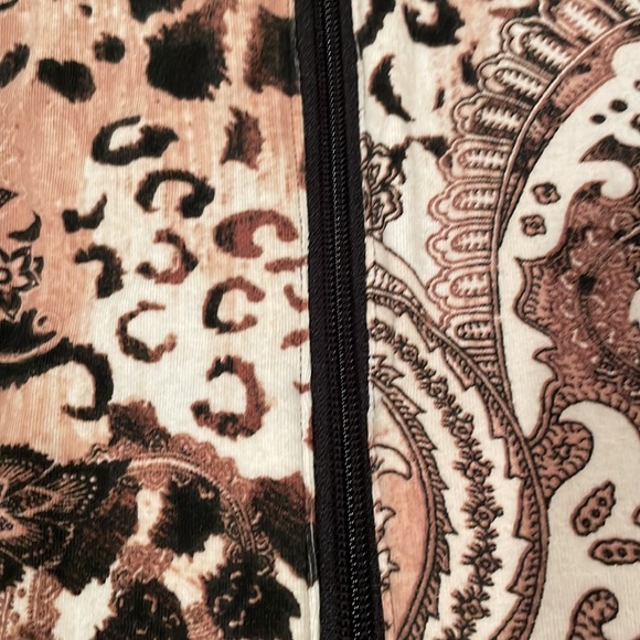 Chico’s jacket, “Weekends” collection, tan print inset, poly blend, 3 (L to XL) - Picture 5 of 9